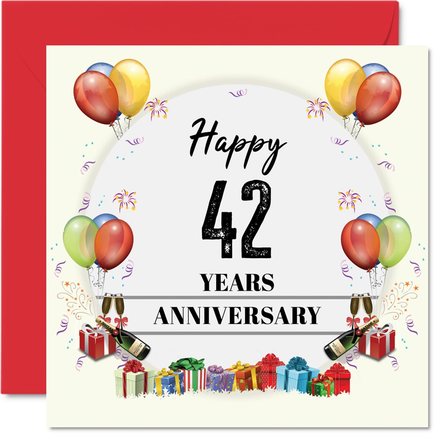 Free Printable Happy 42 Anniversary Signs