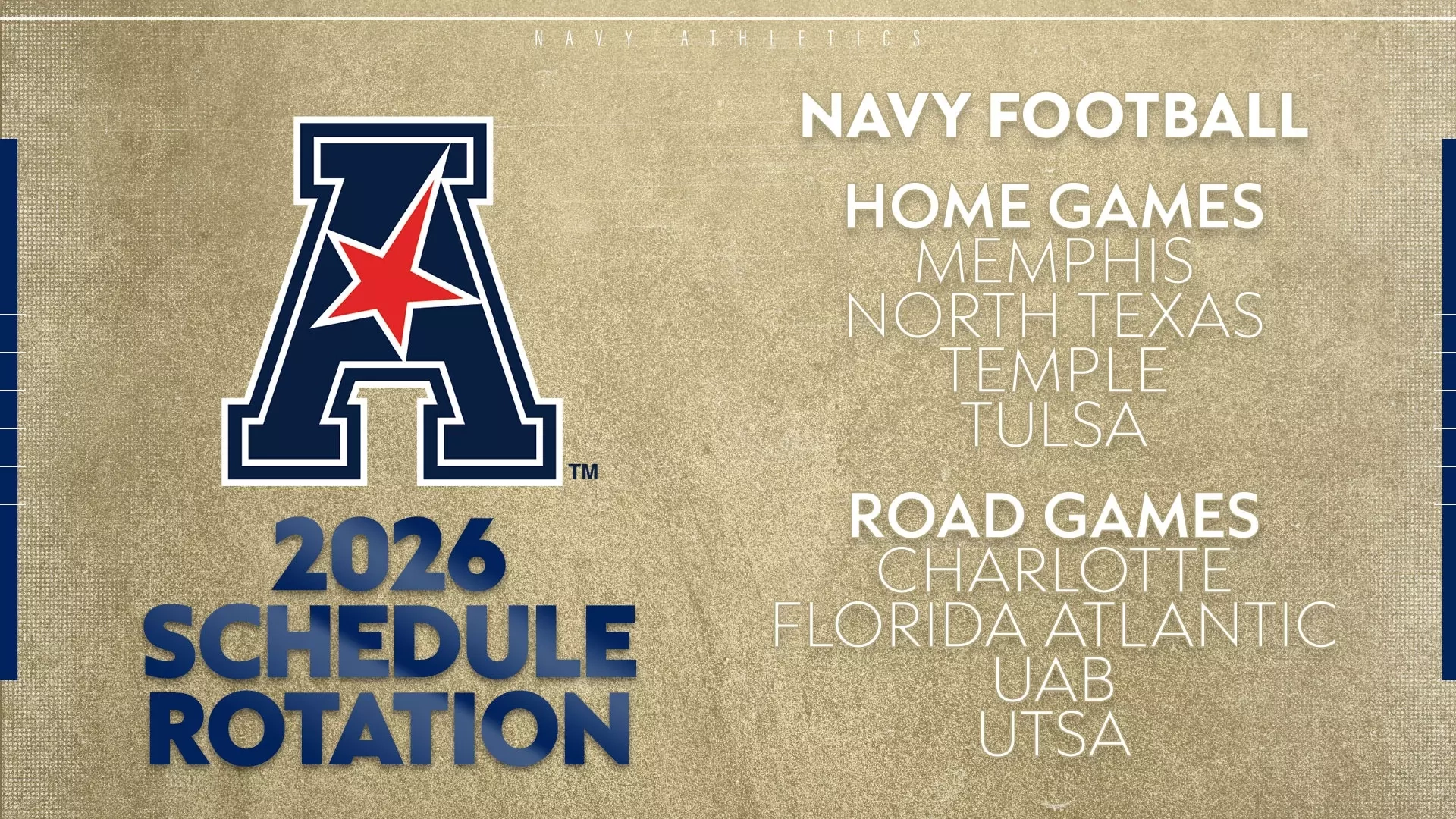 American Announces 2026 Football Schedule Pairings Naval Academy Athletics