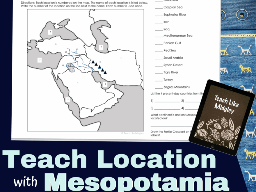 Ancient Mesopotamia Map Test Set Made By Teachers