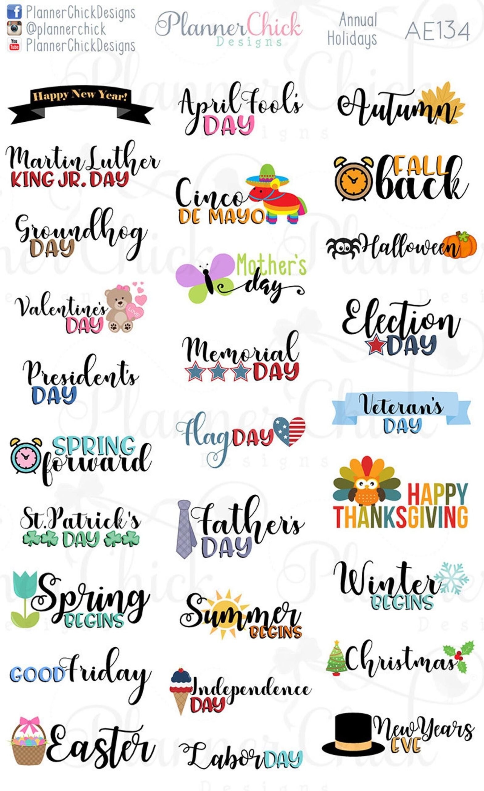 Annual Holidays Planner Stickers Worksheets Library Annual Holidays Planner Stickers Worksheets Library