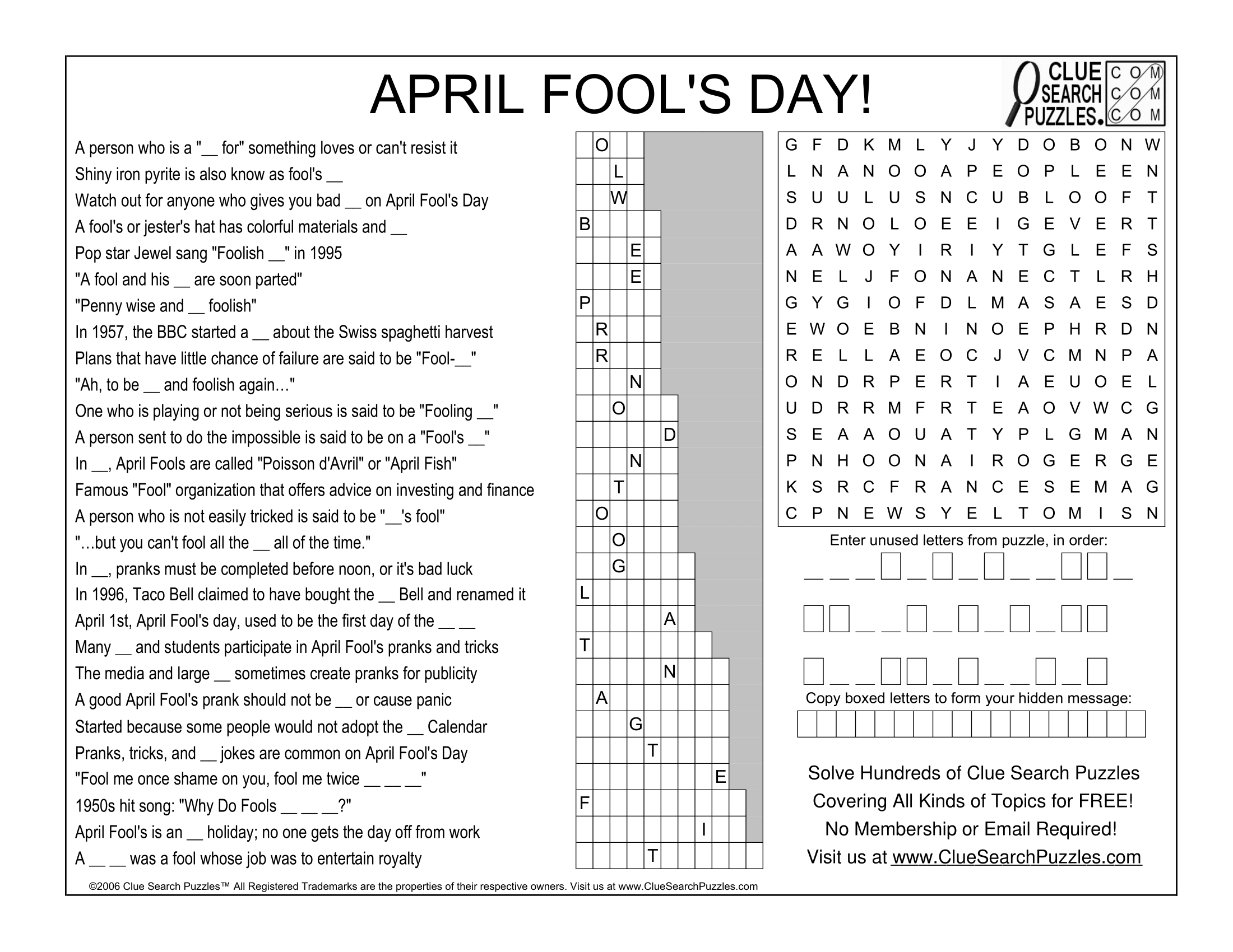 APRIL FOOLS DAY TRIVIA QUIZ