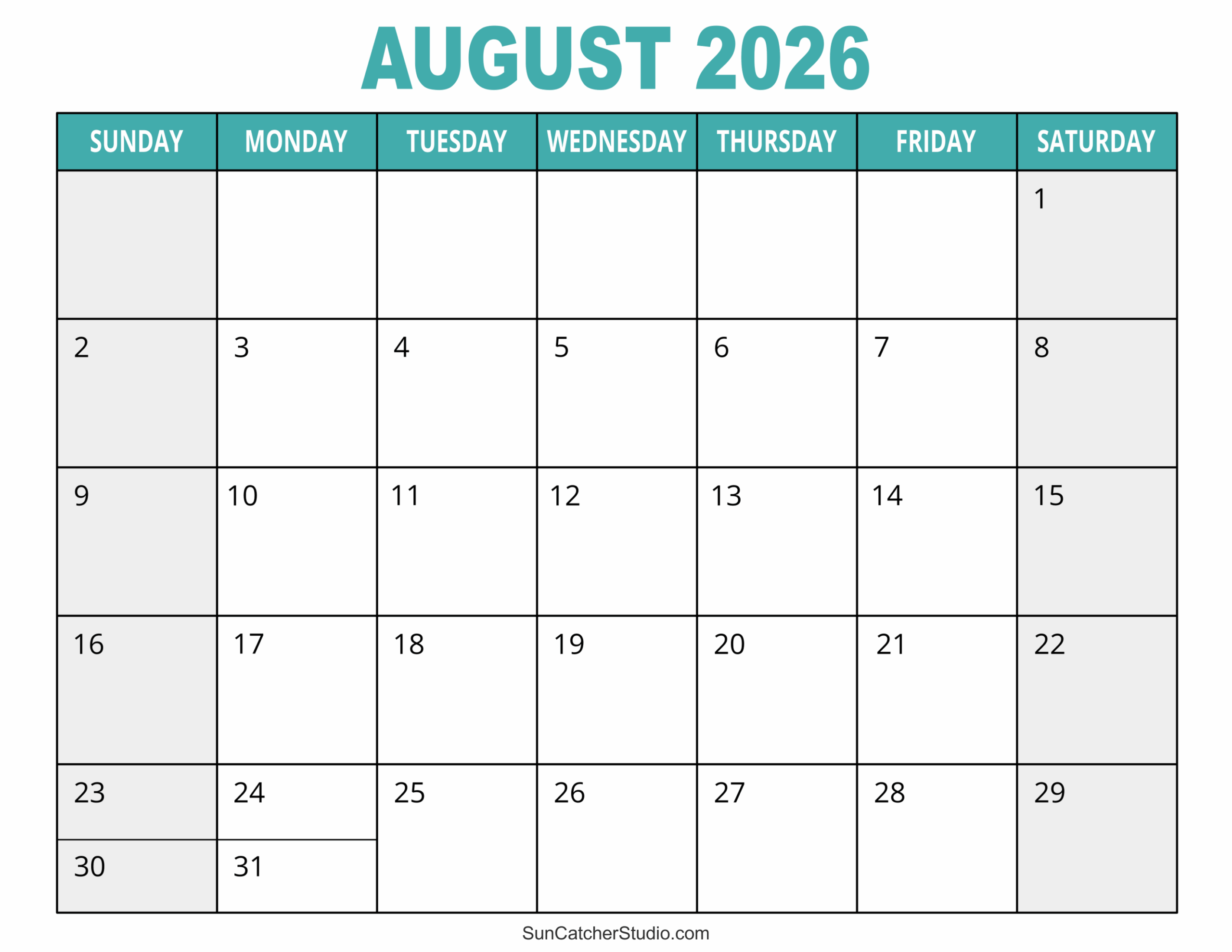 August 2026 Shift Schedule Printable