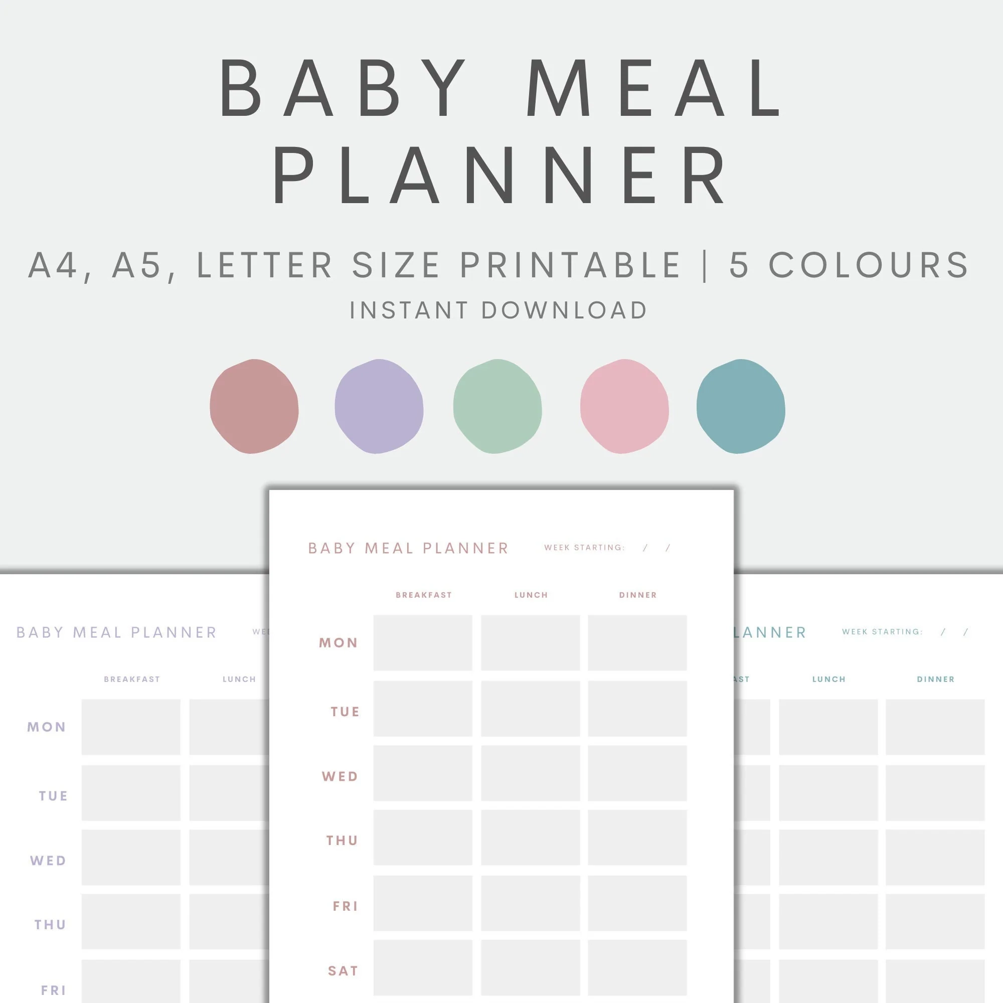 Printable Planner For Babies