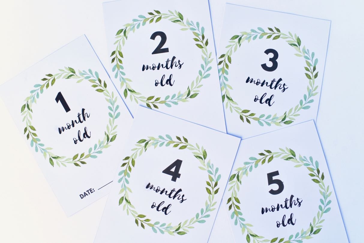 Printable 1 Month Baby Sign Worksheet