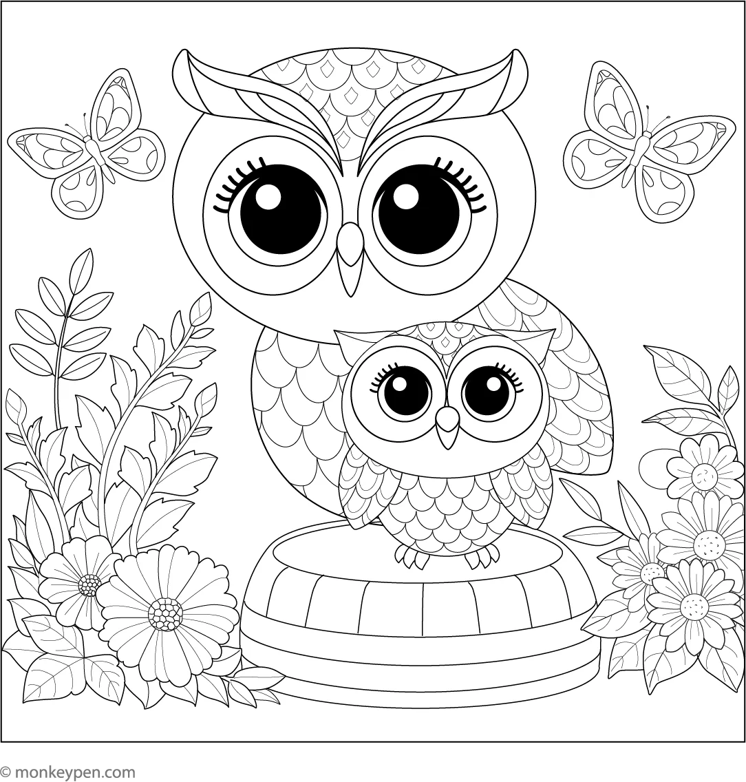 Printable Owl Color Sheet
