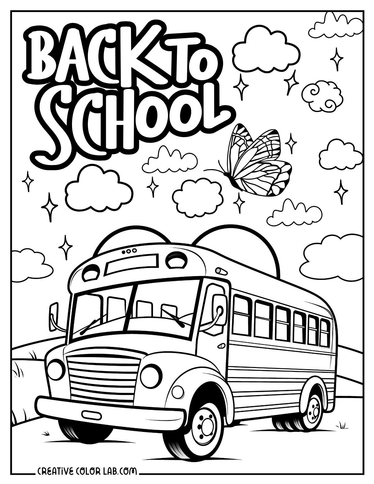Back To School Coloring Pages Free Printable PDFs
