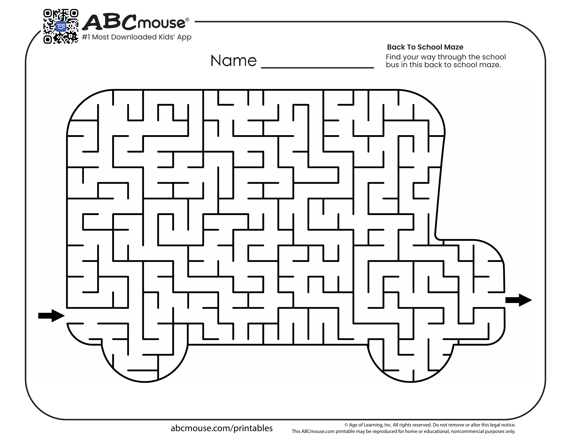 Back To School Worksheets For Kids ABCmouse