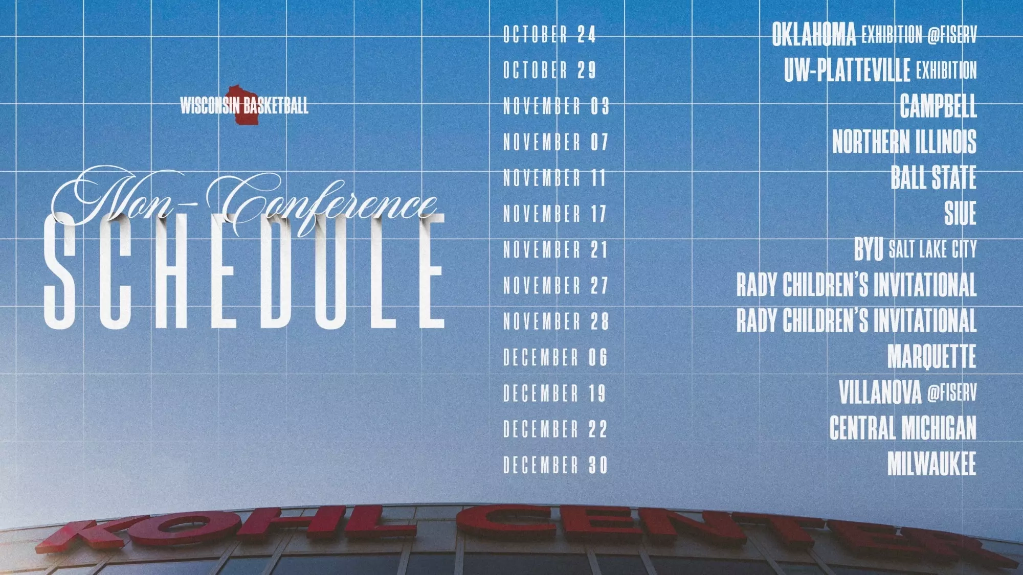 Badgers Announce 2025 26 Non conference Schedule Wisconsin Badgers