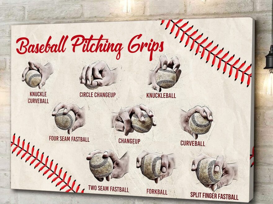Baseball Pitching Grips Poster Etsy