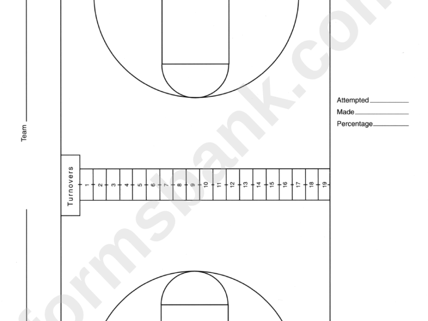 Basketball Shot Chart Printable Pdf Download