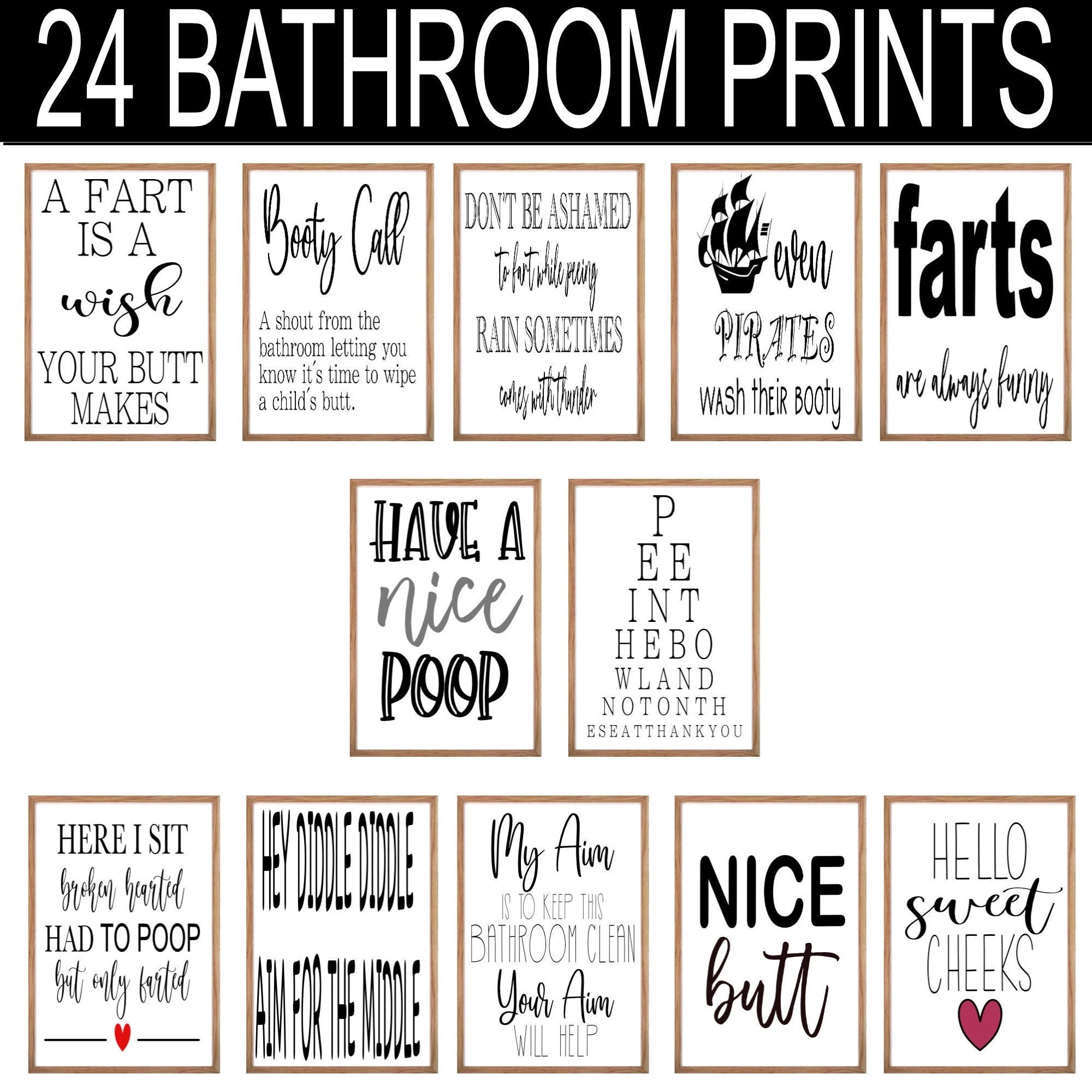 Bathroom Rules Printable Restroom Signs Funny Bathroom Sets Bathroom Signs Print Fart Gifts Funny Housewarming Gift New Home Etsy