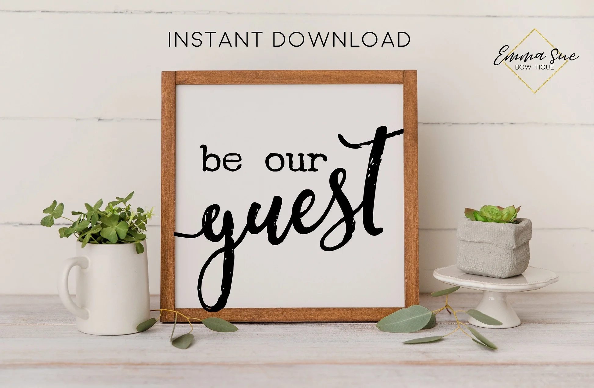 Be Our Guest Guest Room Farmhouse Printable Sign Wall Art Digital Emma Sue Bow tique Be Our Guest Guest Room Farmhouse Printable Sign Wall Art Digital Emma Sue Bow tique