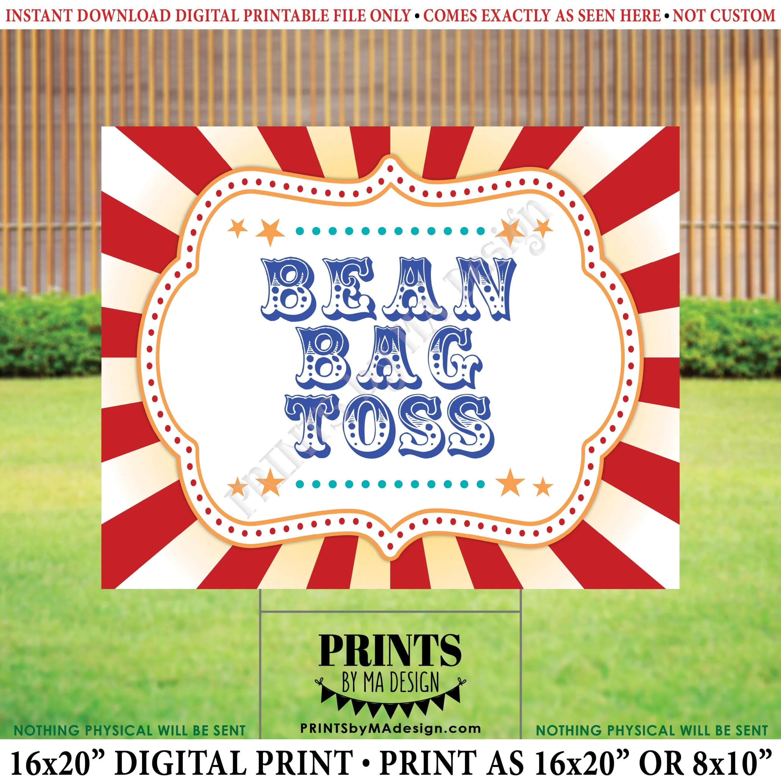 Bag Toss Printable Sign