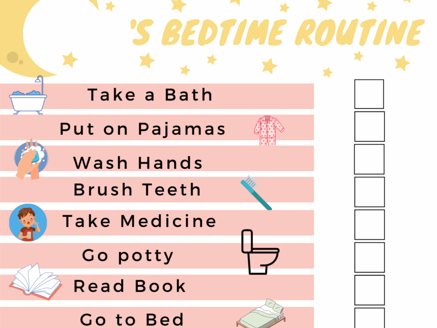 Bedtime Routine Visual Aid Behavior Analyst Resource Center