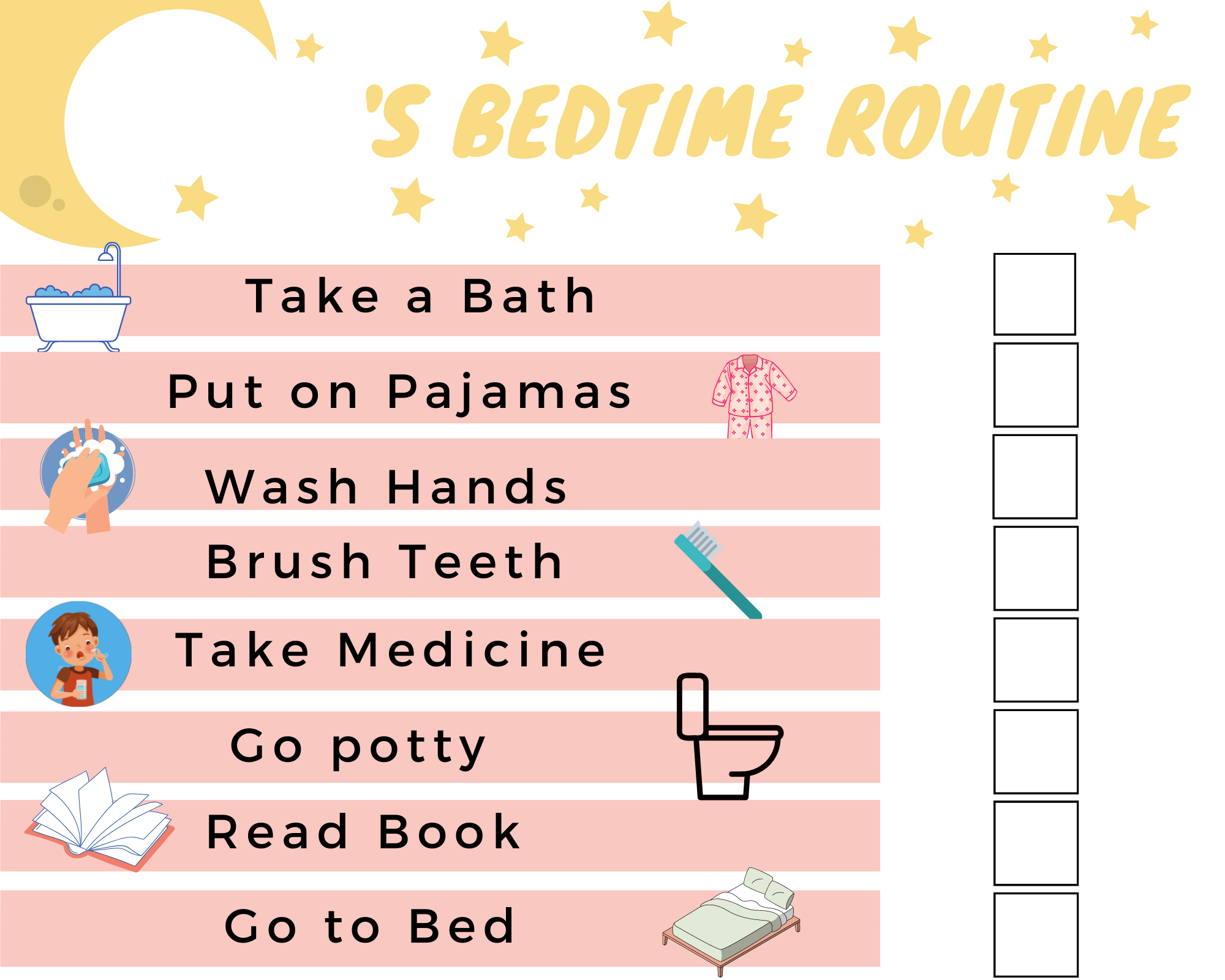 Bedtime Routine Visual Aid Behavior Analyst Resource Center Bedtime Routine Visual Aid Behavior Analyst Resource Center