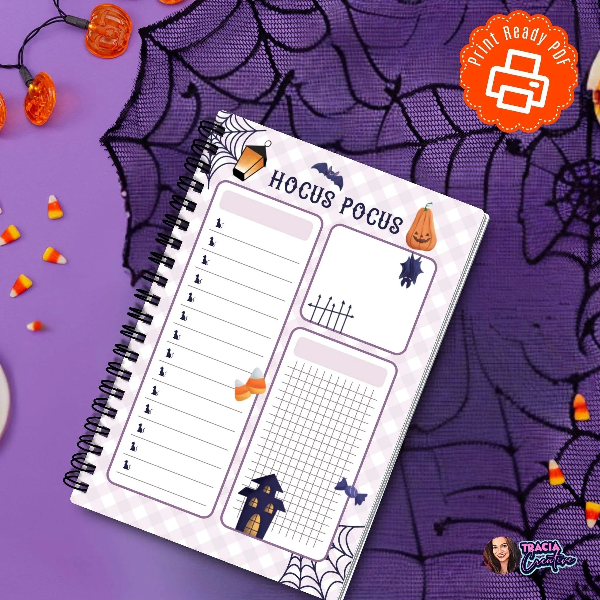 Best Halloween Notepad A6 Hocus Pocus Printable