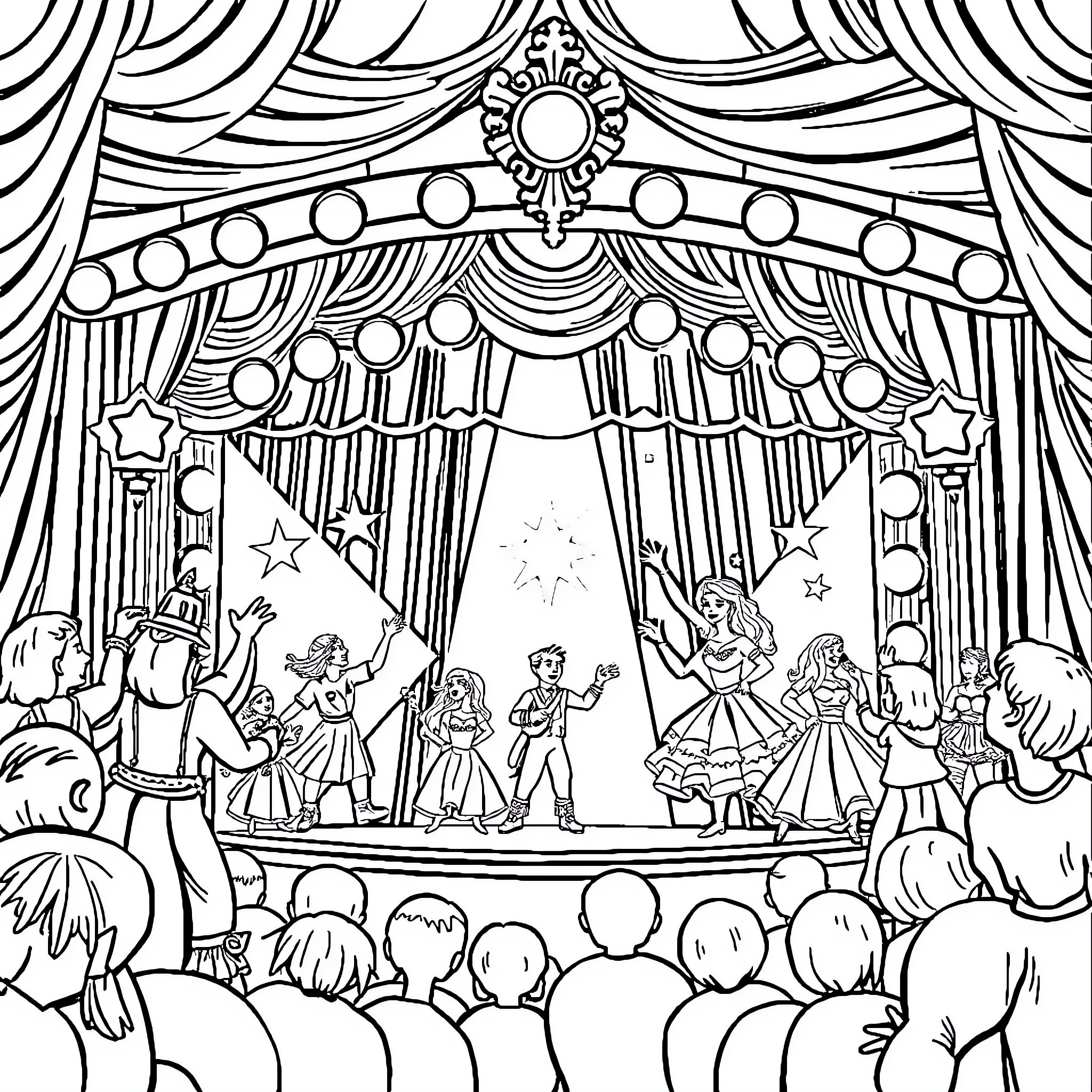 Free Printable Theatre Color Sheets