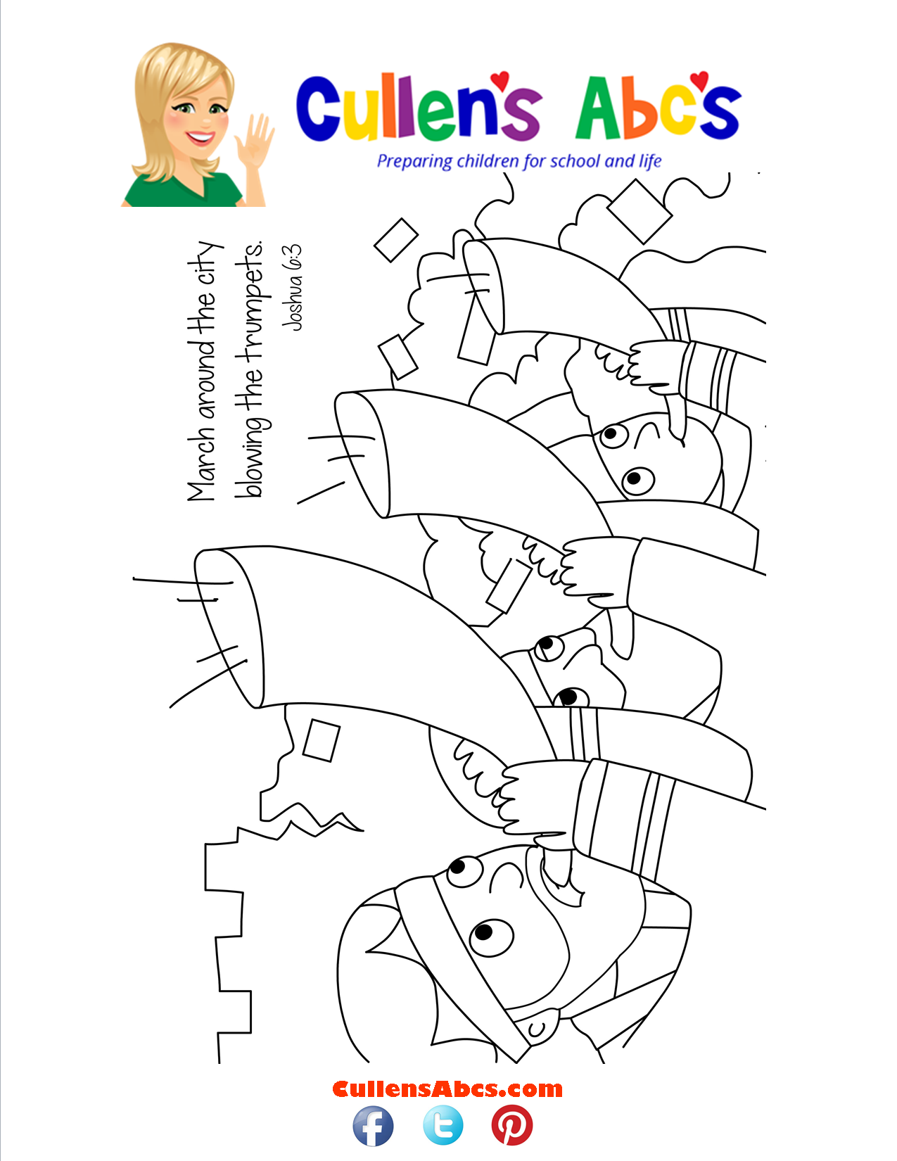Free Printable Jericho Coloring Sheet