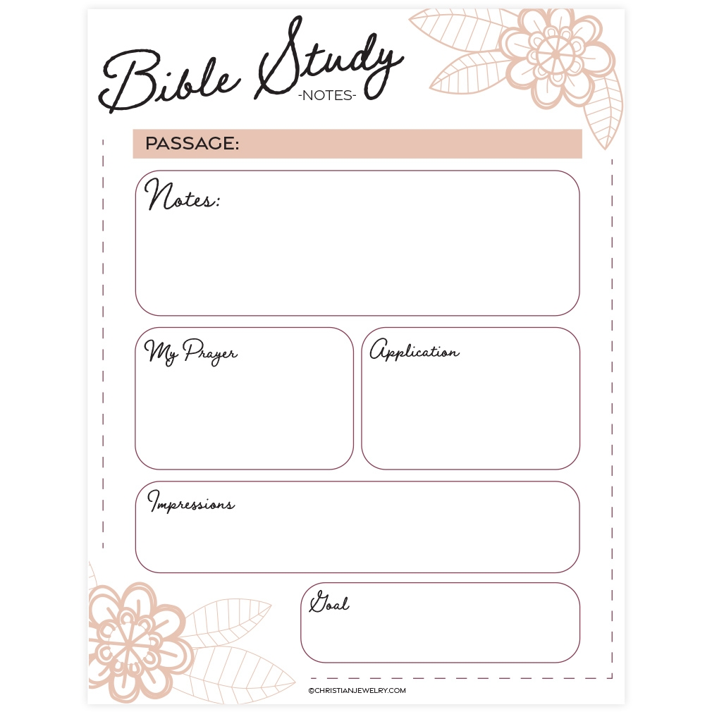 Free Printable Bible Study Guide