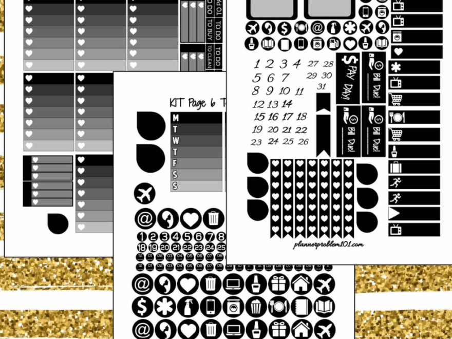 Big Happy Planner Sticker Template Free Printable Planner Stickers PlannerProblem