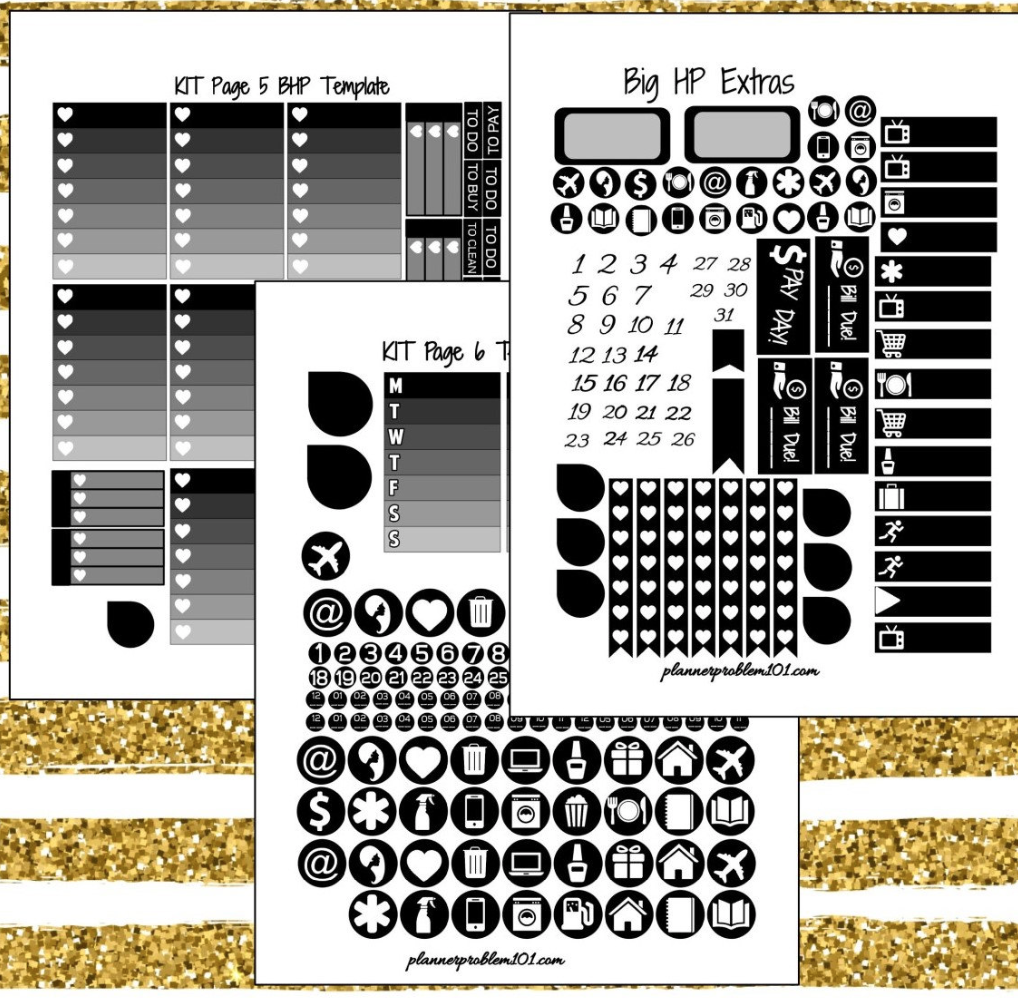Big Happy Planner Sticker Template Free Printable Planner Stickers PlannerProblem