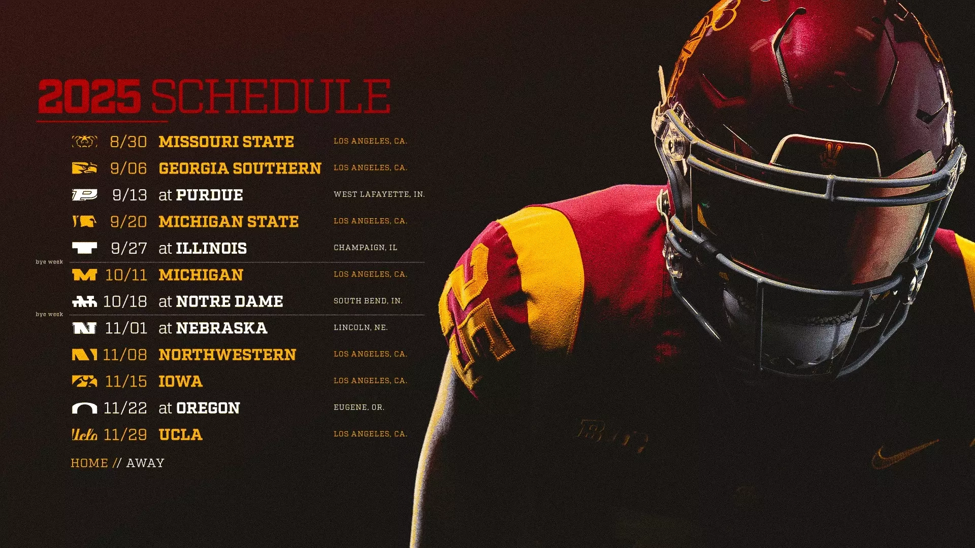 Big Ten Conference Reveals USC 2025 Football Schedule USC Athletics