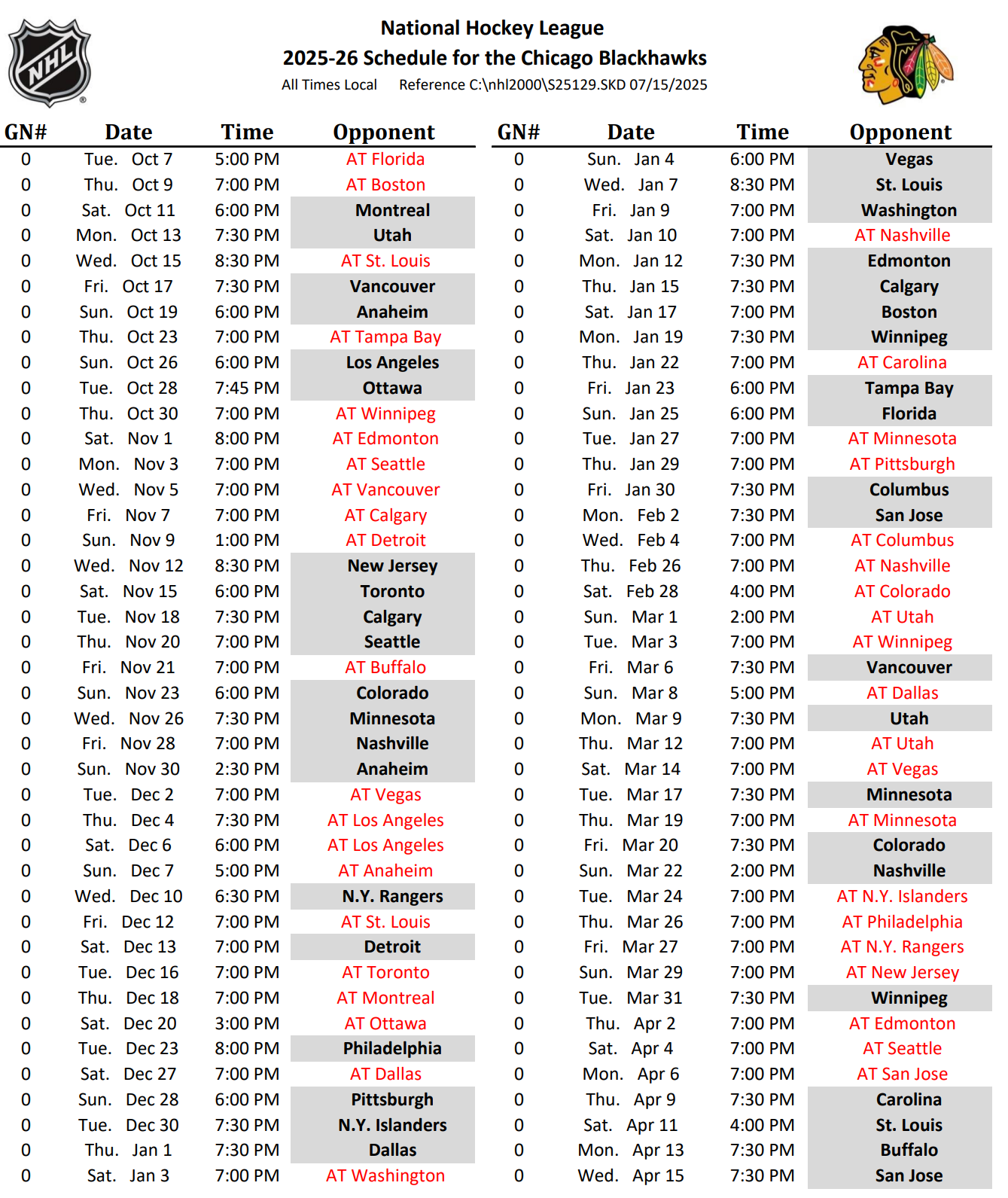 Blackhawks 2025 26 Schedule Released Toews Returns Kane Comes Back Again More Bleacher Nation
