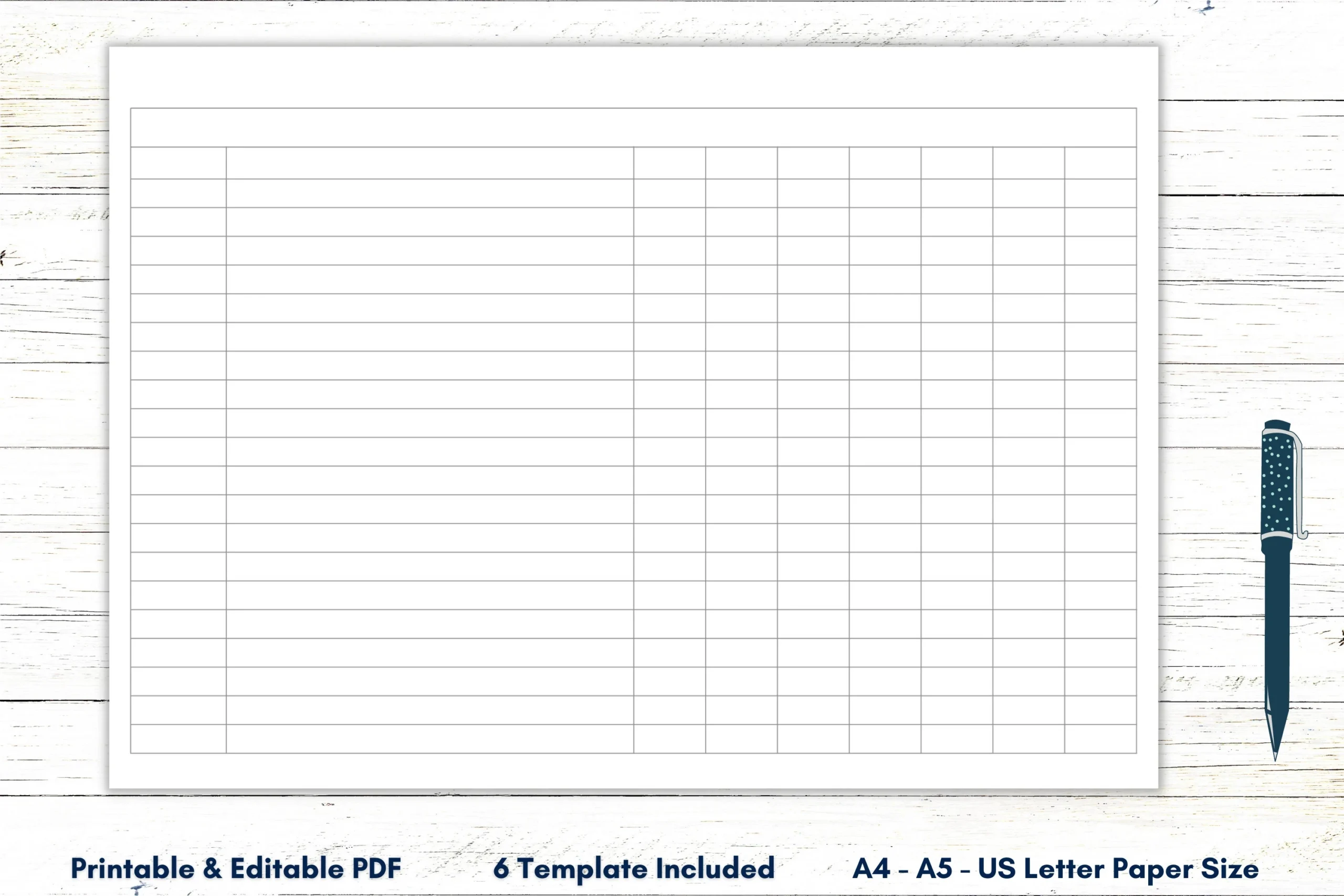 Blank Columns Chart Sheet Printable Editable Blank Worksheet Fillable Blank Columns Table PDF Blank Columns Template Lined Blank Columns Etsy