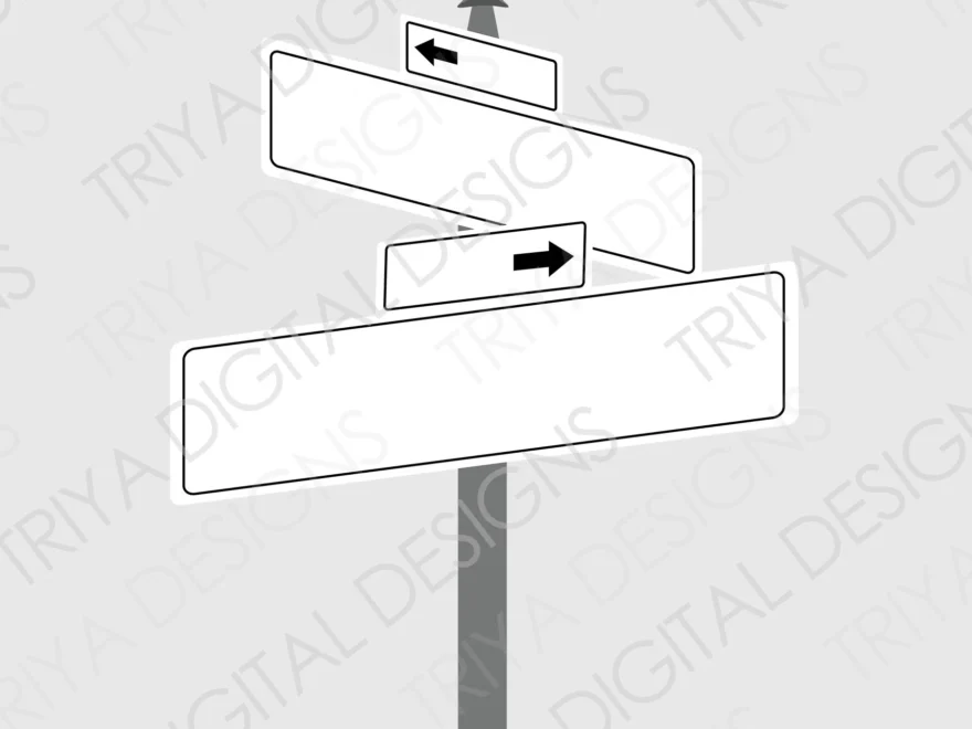 Blank Street Signs SVG Cut Files Black And White Street Signs PNG Print File Traffic Custom Street Name Sign Clipart Digital DOWNLOAD Etsy