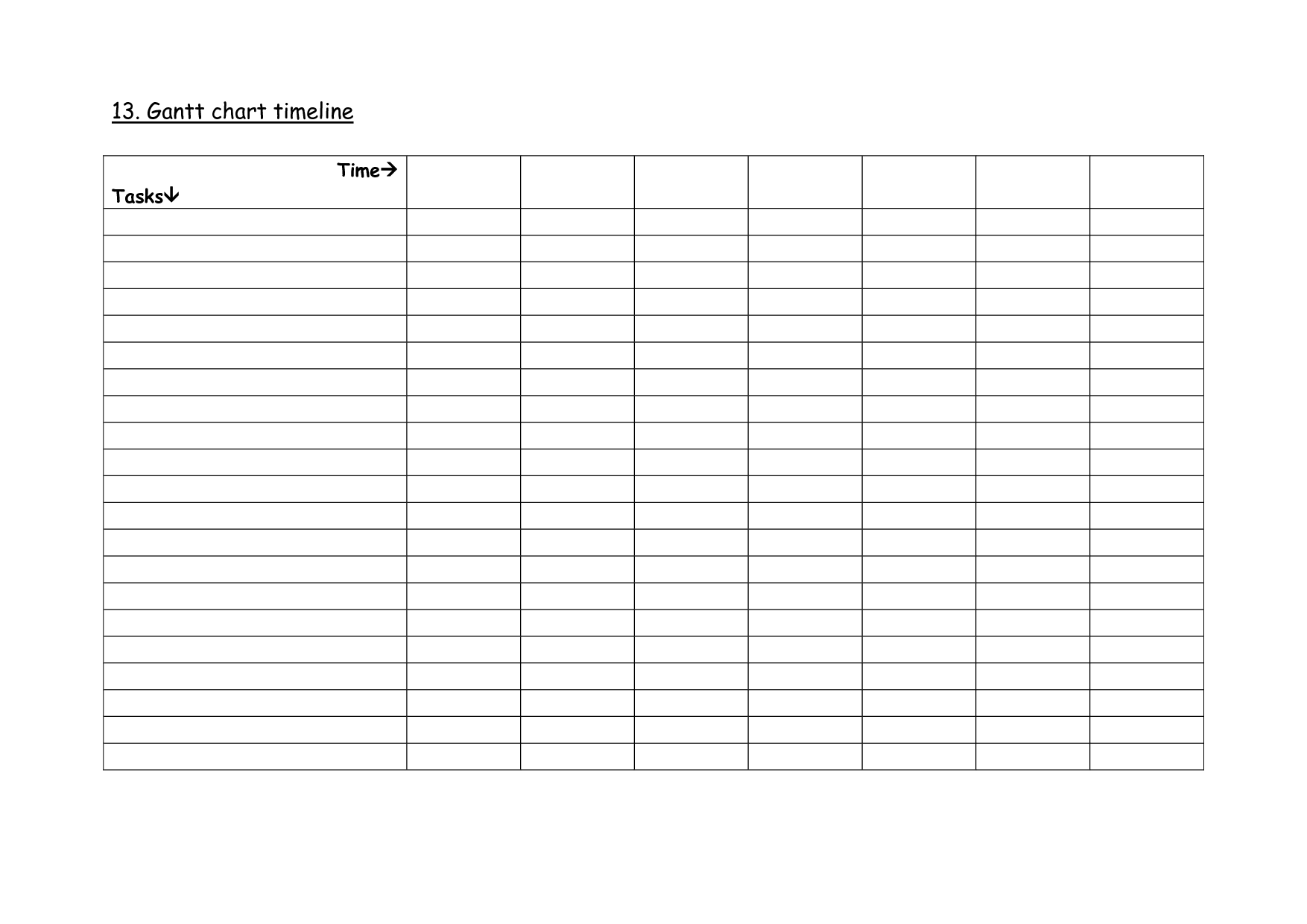 Blank Tracking Sheet