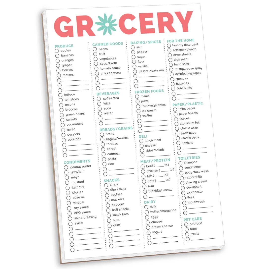 Christian Grocery List Printable