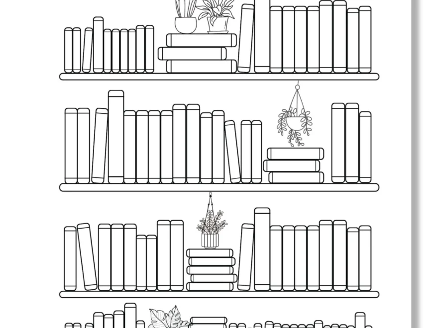 Bookshelf Reading Tracker Printable 100 Books M368 Mrsneat