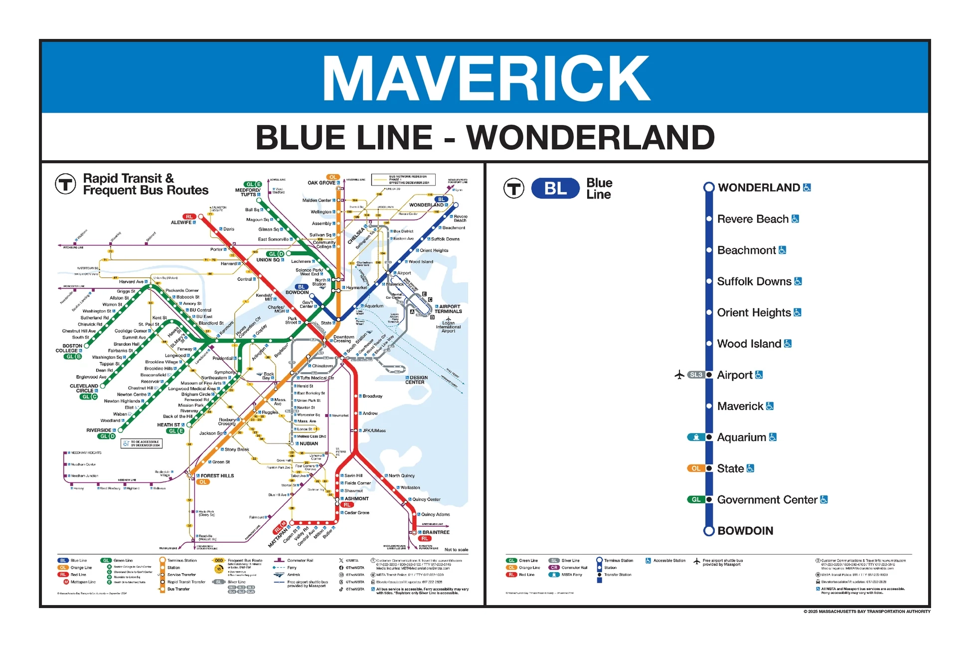 Boston MBTA Blue Line Station Panel Prints MBTAgifts