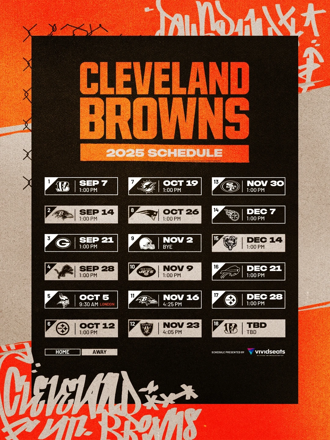Browns Schedule 2026 Printable