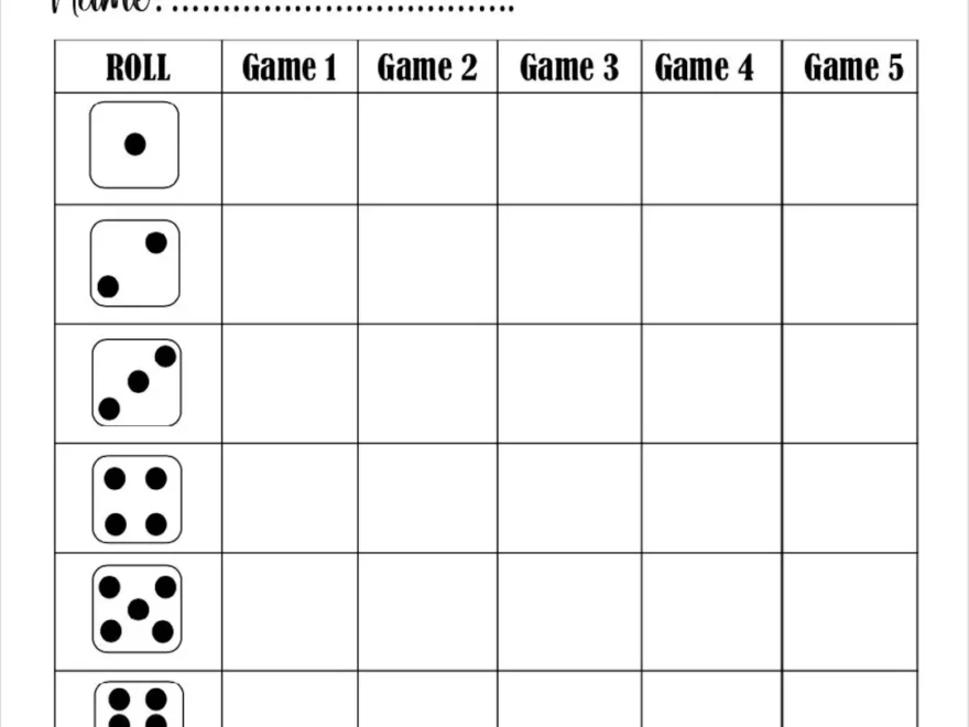 Bunco Score Card Bunco Scoresheet Bunco Score Pads Printable File PDF Download 8 5x11 Etsy