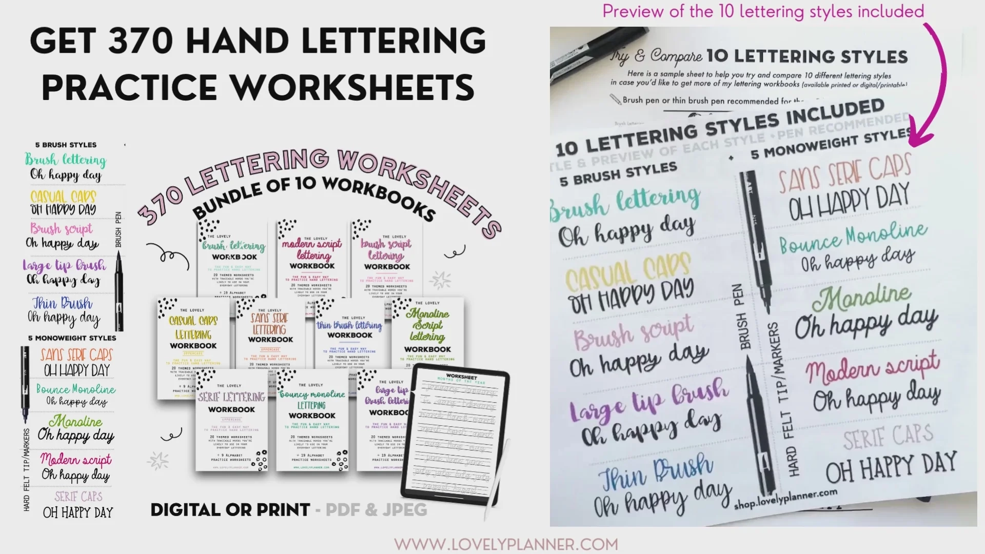 Printable Practice Lettering Planner Printable Practice Lettering Planner