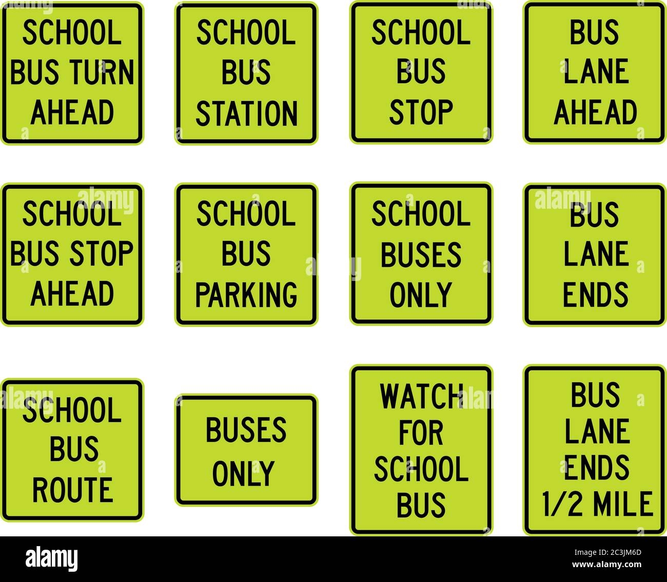 Bus Stop Signs Stock Vector Images Alamy
