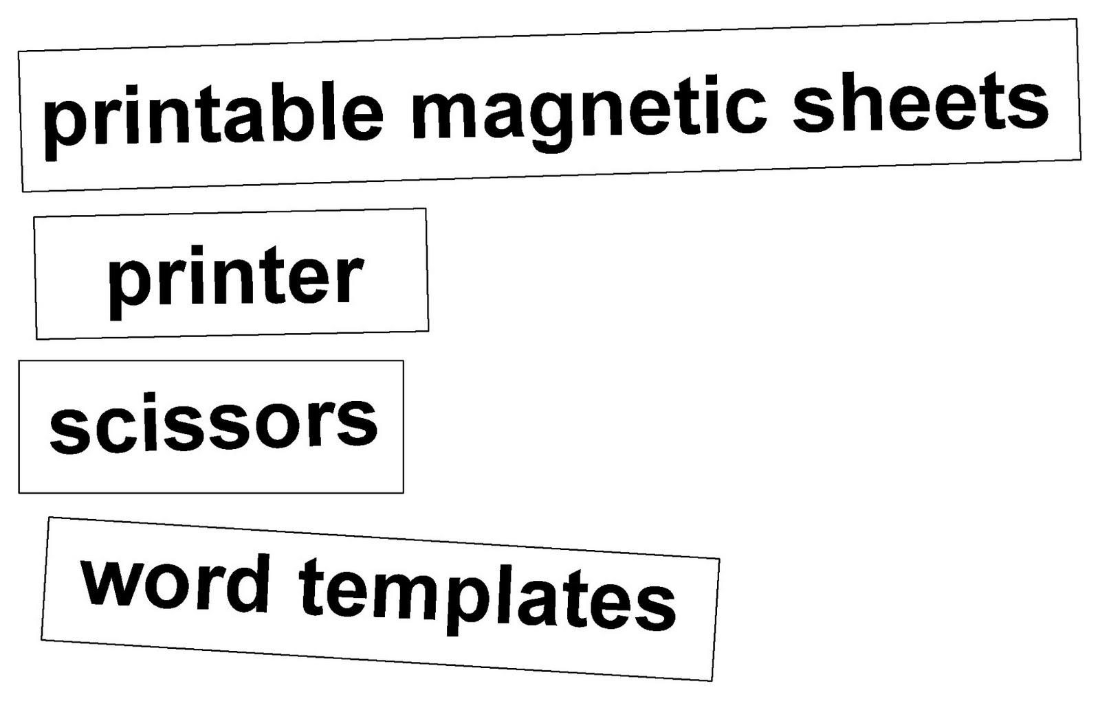 Printable Magnetic Poetry Word List