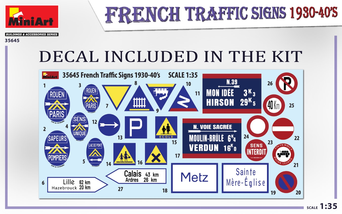 Buy 1 35 French Traffic Signs 1930 40 s Online For13 25 AK Interactive