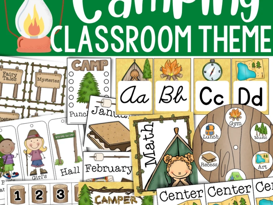 Camping Theme Classroom D cor Bundle For Back To School THE CLASSROOM NOOK