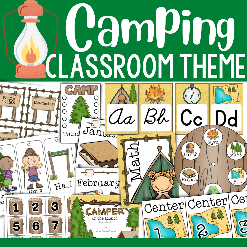 Camping Theme Classroom D cor Bundle For Back To School THE CLASSROOM NOOK