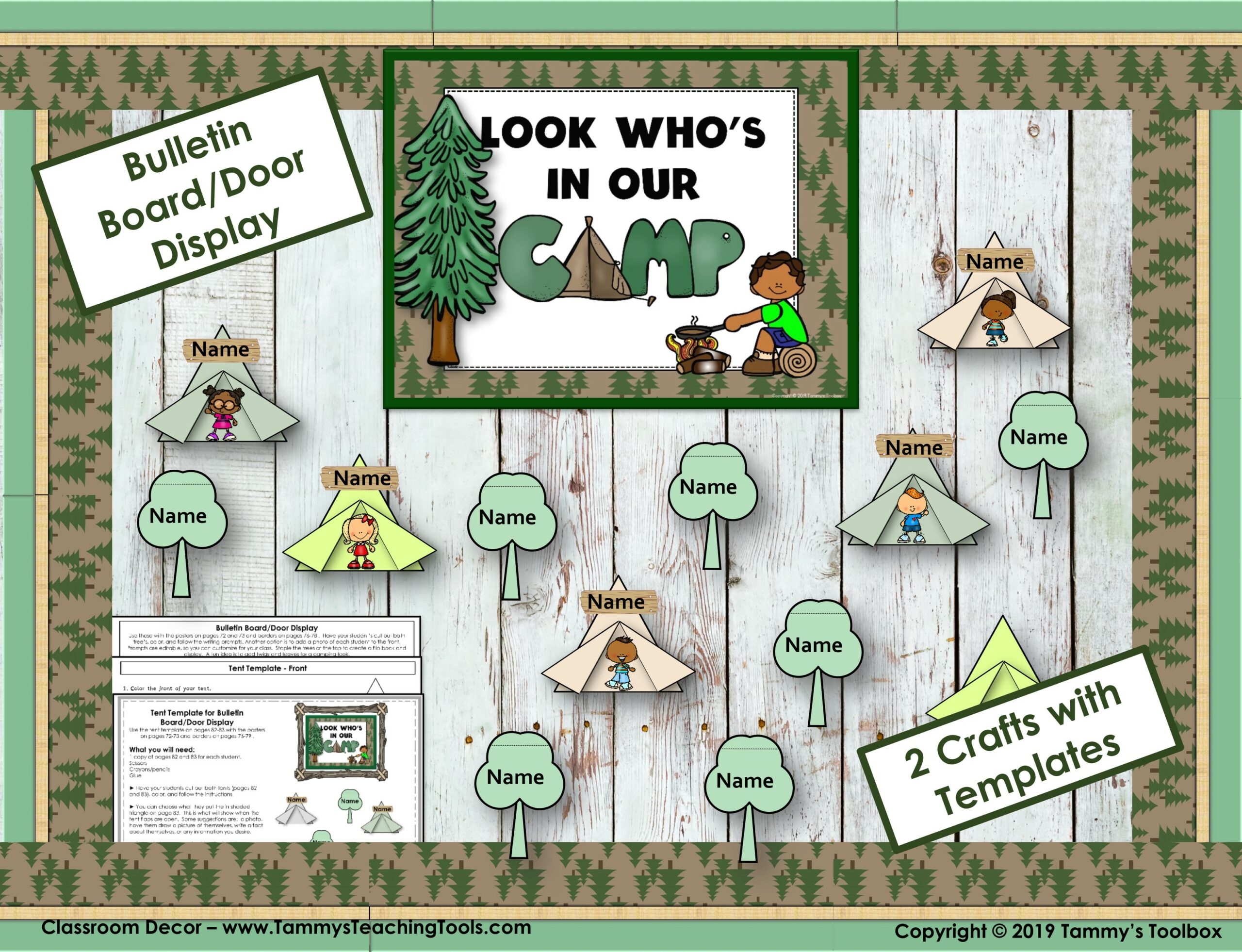 Free Printable Camping Classroom Subject Signs