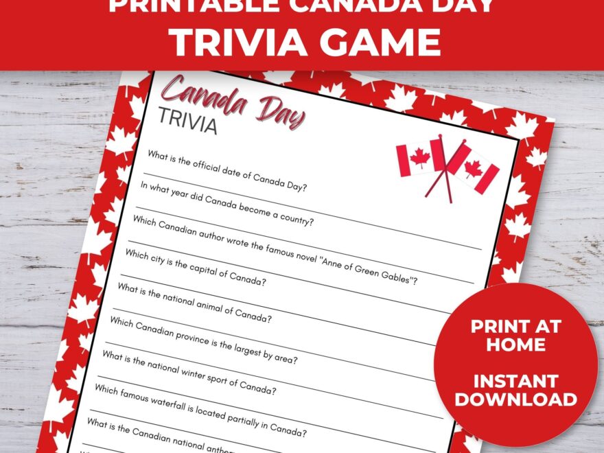 Canada Day Trivia Printable Canada Day Games July 1st Games Kids Summer Games Canada Day Printables Happy Canada Day Printable Games Etsy