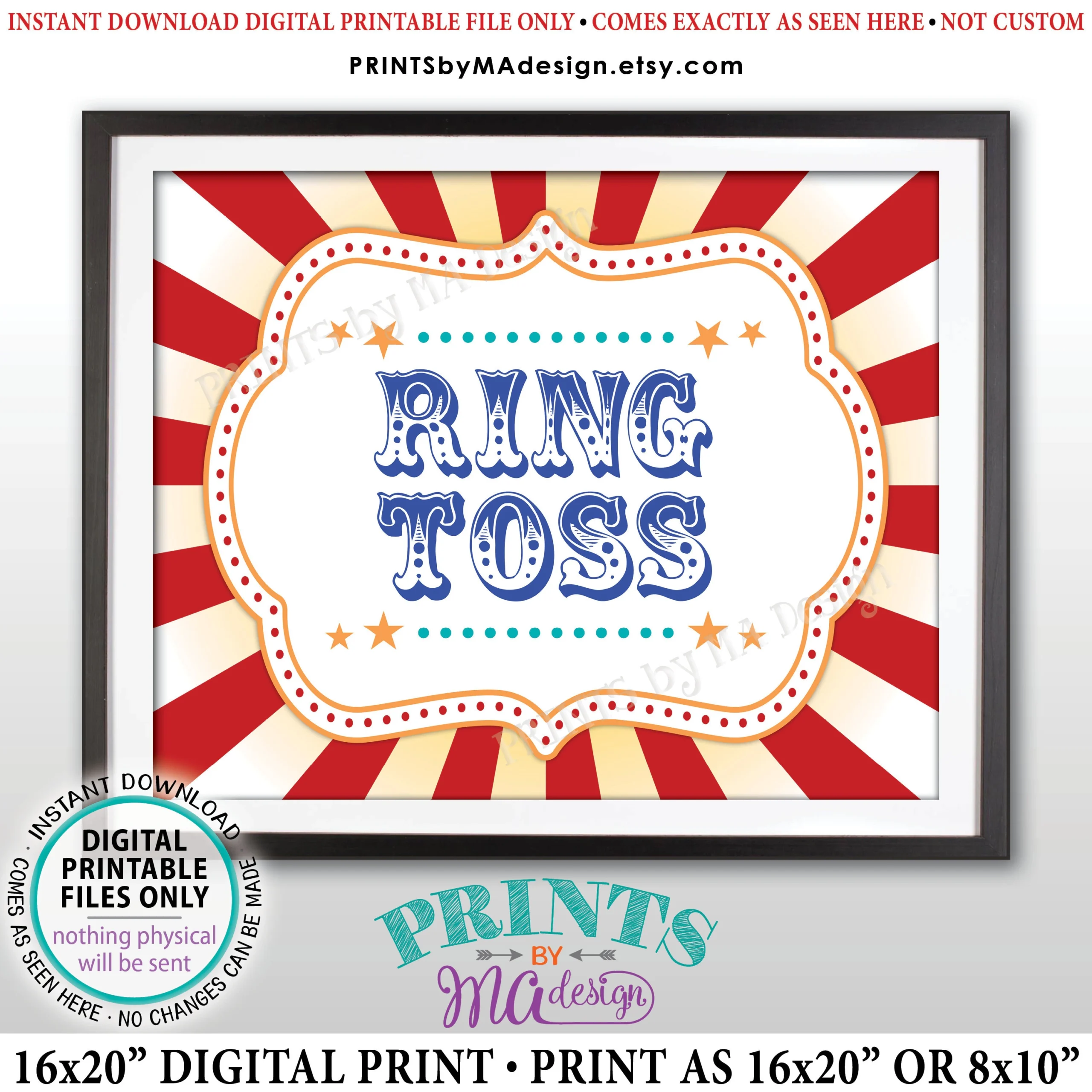 Ring Toss Sign Printable