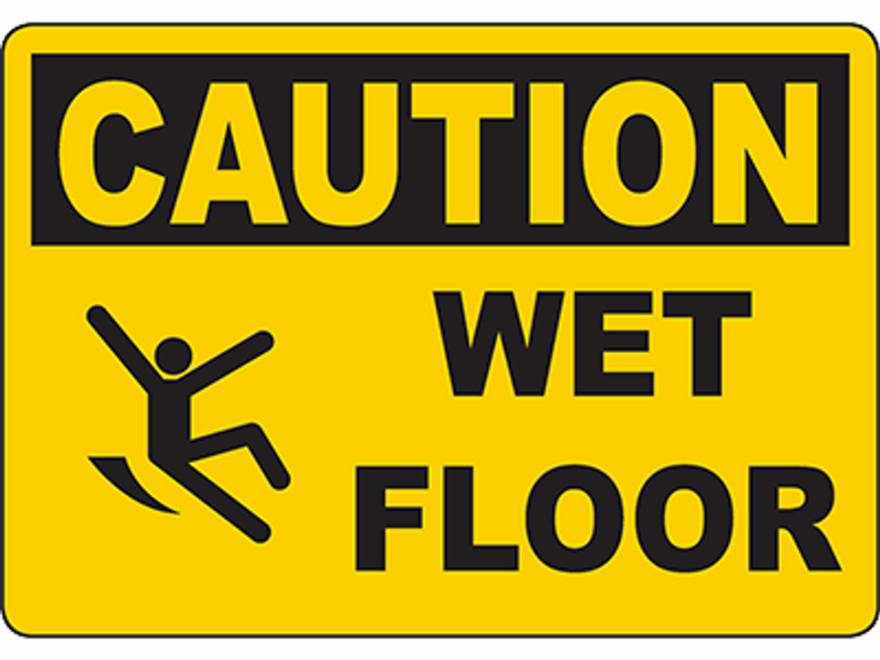 Caution Wet Floor Sign Caution Sign DuraLabel