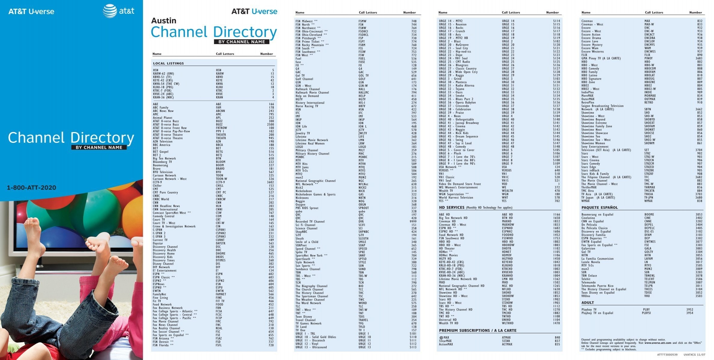 Printable Uverse Channel Guide