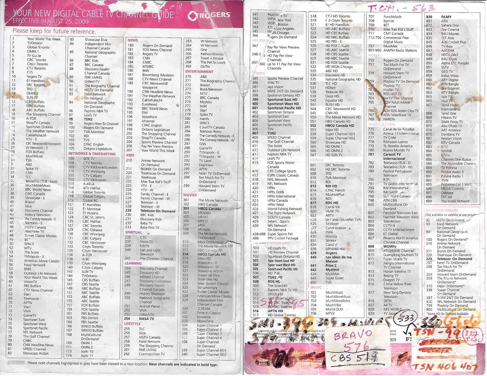 Rogers Ignite Printable Channel Guide