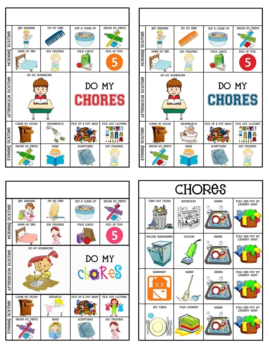 Chore Charts Weheartfreebies