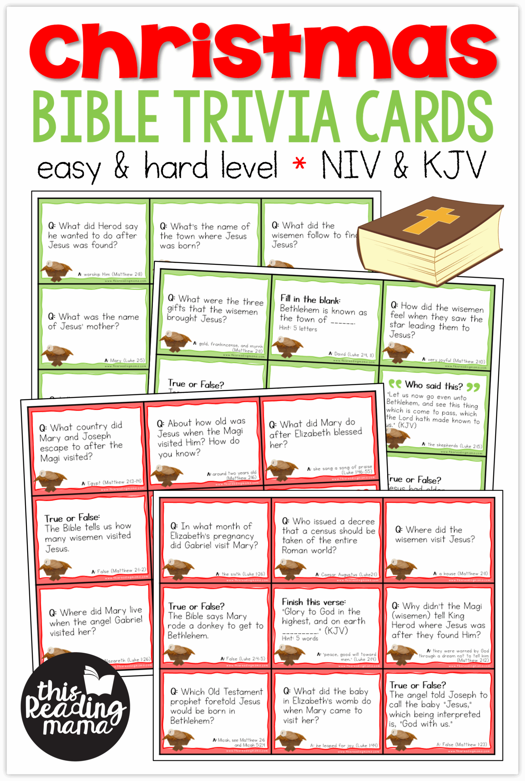 Printable Christmas Bible Trivia