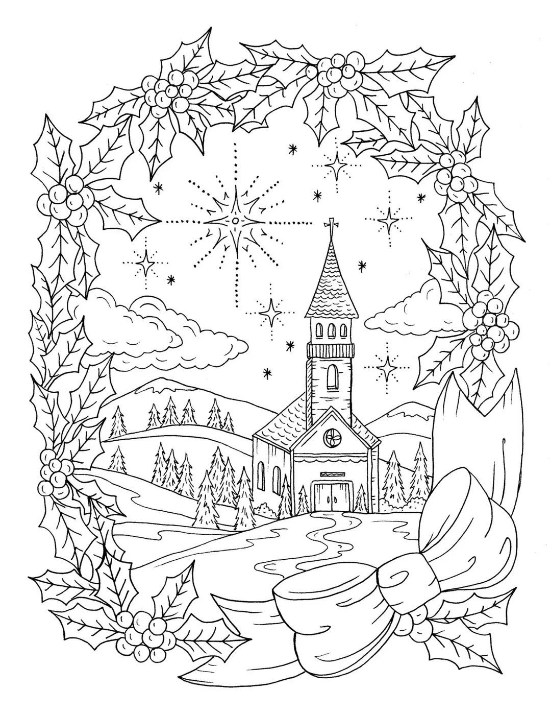 Printable Christmas Coloring Sheets For Adults